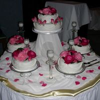 My First Wedding Cake Sold Chocolate Cake with Chocolate Buttercream covered in Marshmallow Fondat. I was so nervous because I've never done a wedding cake for...