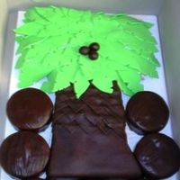 Palm Tree And "coconuts" So maybe you can't tell that those are supposed to be coconuts. But oh well! Hahaha. For a luau birthday party.