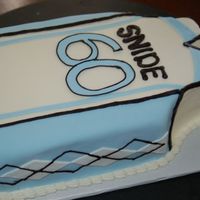 Unc Tarheels Jersey A carved sheet cake for a gentleman's 60th birthday - a real UNC fan! Buttercream frosting w/ fondant accents.