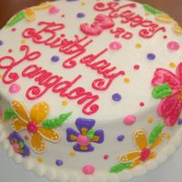 Fun Birthday Flowers Bright and festive flowers and polka dots for a little girl's hawaiian themed birthday party.