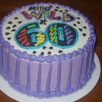 60Th Birthday 2 layer 8" round