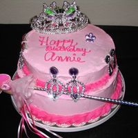 Princess Cake I made this for a little 3 yr old who IS a princess in every way! Pink french vanilla bc all over, torted with vanilla pudding. I didn'...