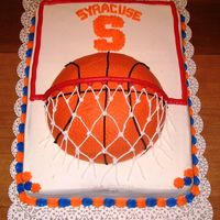 Go Orange! Syracuse University March Madness Cake Thanks to everyone I got ideas from here on cake central!