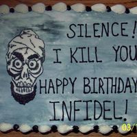 Achmed The Dead Terrorist--Jeff Dunham, The Comedian This fun cake was based upon Jeff Dunham's character "Achmed"