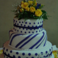 15Th Birthday I made this cake for my niece the lines were purple but they turned out blue in the picture it was made with fondant