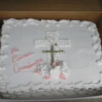 First Comunion Cake Tres leches first comunion cake decorated with Bakemark.