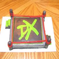 Dx Wrestling Ring My son loves WWE, so for his 11th birthday he wanted a DX wrestling ring. I crafted this wrestling ring from buttercream and fondant. The...