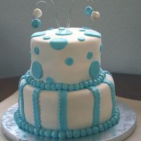 Blue Birthday Cake Another "practice" cake. This time for my brother's birthday. Chcoloate cake and filling covered with Fondx. The blue is...