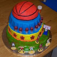 Basketball Birthday Cake I made this cake for a little boy who loves basketball and was turning 8 years old.