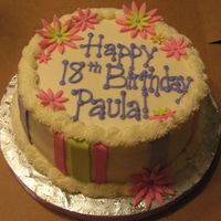 Flowery Cake This is my second time working with fondant. I am starting to kind of like it. I am not real skilled at it, but I was very happy with how...