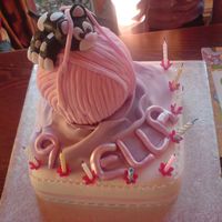 Cat Cake A Cat cake from Debbie Browns book. Ball of wool is actually a polystyrene (sp?) ball coverend in fondent string so put all on top of a...