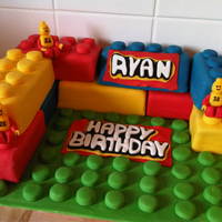 Lego Cake Lego cake made for a neighbour, all jam and buttercream filled sponge blocks covered in fondant with fondant lego men.