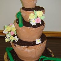 3D Gardening Pot Made this cake for my dad's 60th after seeing one on Mike's Amazing Cakes. 1st time using fondant, 1st time stacking a cake and...