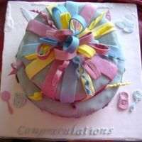 Stripes And Babies This was for my best friend's babyshower. It was also a trial run for a wedding cake that I have to do next week - a lot of lessons to...