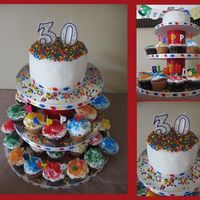 30Th Birthday - Cupcake Tree I made this cake for my husband's 30th bday. I have a wedding in July that I have to make a cupcake tree for so I thought I wouldtry...