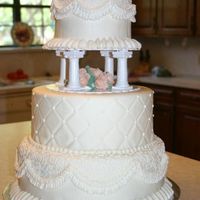 Wedding Cake Course 3 This cake dummies that I decorated for my wilton course 3 final cake. I tried to use most of the techniques learned in class. Not bad for...