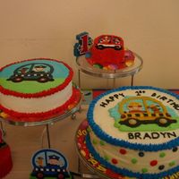 1St Birthday Transportation Cars This is the set of cakes I made for my sons first birthday. The small red one was his smash cake