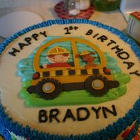 1St Birthday Construction this is just a closer view of the biggest cake