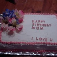 Birthday Cake This is my birthday cake that i baked and my kids decorated it for me.