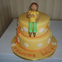 Baby Shower Cake Baby shower cake for best friend who was expecting twins. Red Velvet, and WASC with raspberry filling. Covered in fondant, this was one of...