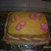 Cute Graduation Cake This is a cake I made for my friend's graduation. SB are her initials, btw. :) I used regular buttercream for the frosting on top, and...