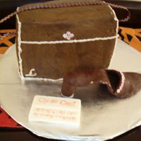 My Mom's Birthday Cake I made this for my mom's birthday. She loves shoes and purses, and she's a shopaholic. The purse is a butter cake with chocolate...