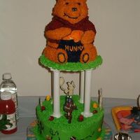 My Daughter's Second Birthday Cake The Winnie The Pooh cake I made. This is the most complicated cake I have ever made. I think I spent about 10-12 hours working on this cake...