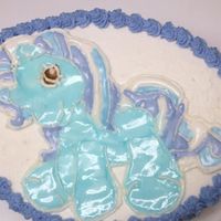 My Little Pony First time working with color flow...it cracked while it was drying, but I still like how it turned out.