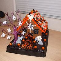 Halloween Gingerbread House Family project we made last night from a kit, nothing fancy.