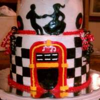 Rockin 51 Years Cake was made for a couples 51st Wedding Anniversary