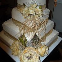 The Golden Years 50th Wedding Anniversary cake