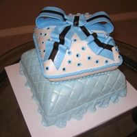 Fluffy Pillows 10"X 10" and 8"X8" carved cakes, covered in fondant. I made this at a class I took last Sunday. This is my first carved...