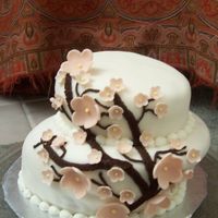 Cherry Blossom Tier This is a two tier fondant covered cake. I tried to do a mad hatter cake but I off set the bottom to much so is a little too tilted. I am...