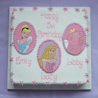 Almost A Disney Princess Cake This cake was made for friends who all have April birthdays. They have a shared party every year & one big cake between them. I have...