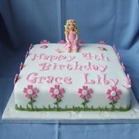 Fairy Cake This was made for my neighbours granddaughter. She originally wanted it 1/2 & 1/2 with a Christening cake for the little girl's...