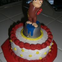 Curious George Splat Cake Splat cake to match large 1/2 sheet cake.