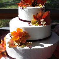 Autumn Wedding 6, 9, 12" stacked in an autumn theme.
