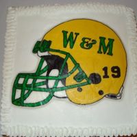 Football Helmet Bride surprised Groom - he played football in college, so this was a tribute to him. (they ordered 6,8,10, 12 - she called me and asked me...