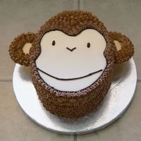 Monkey Cake I made this cake for my son's 1st Birthday party. As usual, I am not truly happy with the way it came out but it's not to bad...