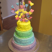 Rainbow Bridal Shower A special request from a friend for something with a rainbow theme that was more basic and not childish. It is hard to see in the photo but...