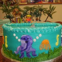 Hey Hey Good Looking I wish my camera was working right! The water is bright teal not that dull gray color you see! Anyway this is for a guys birthday and wife...