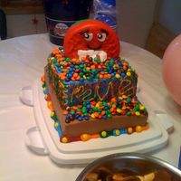 M & M Cake I had so much trouble keeping the MMF on these! They didnt turn out as well as I wanted but my birthday girl loved them. Thanks for looking...