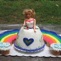 "rainbow Princess" Birthday Cake I was given very specific instructions for my daughters 5th birthday party - a rainbow princess cake. The princess is a chocolate cake with...