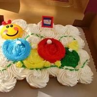 Little Einstein Cupcake Cake Made this for one of my little daycare kids 1st birthday, vanilla and chocolate cupcakes iced in whipped topping.