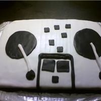 Dj System Cake fondant covered white cake,