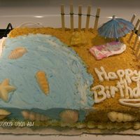 Beach All of it done up in bc. Gram crackers for sand and white chocolate seashells. The fence was "skinny sticks" and floral wire....