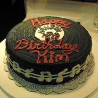 Hanson Record This cake was done for a coworker's girlfriend, she loved Hanson and wanted a cake for her birthday. I used black bc icing and put...