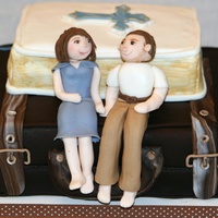 Bible And Suitcase Cake bible cake is pink champagne with raspberry white chocolate ganache filling, suitcase is chocolate mud cake with chocolate ganache and...