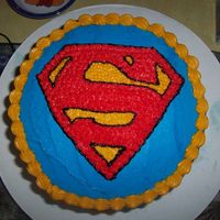 Superman Birthday Cake I made this cake today for my husband's birthday. He's an avid comic book collector and superman is his favorite character.