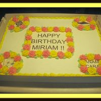 80Th Birthday Sheetcake Full sheet cake with fresh strawberry filling. Things the customer likes in each corner.